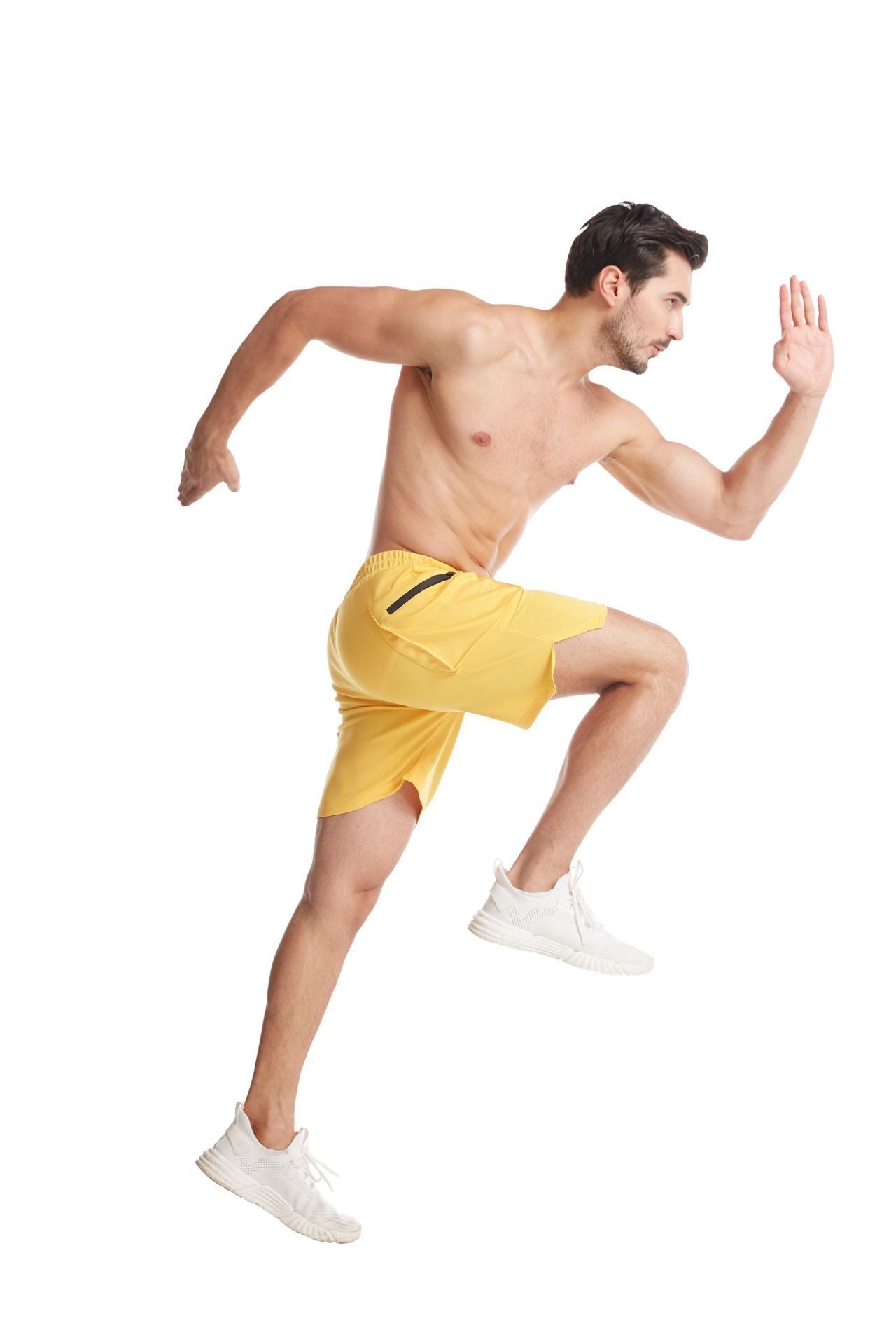 Men's Breathable Training Cool Five Quarter Pants For Summer Casual Wear