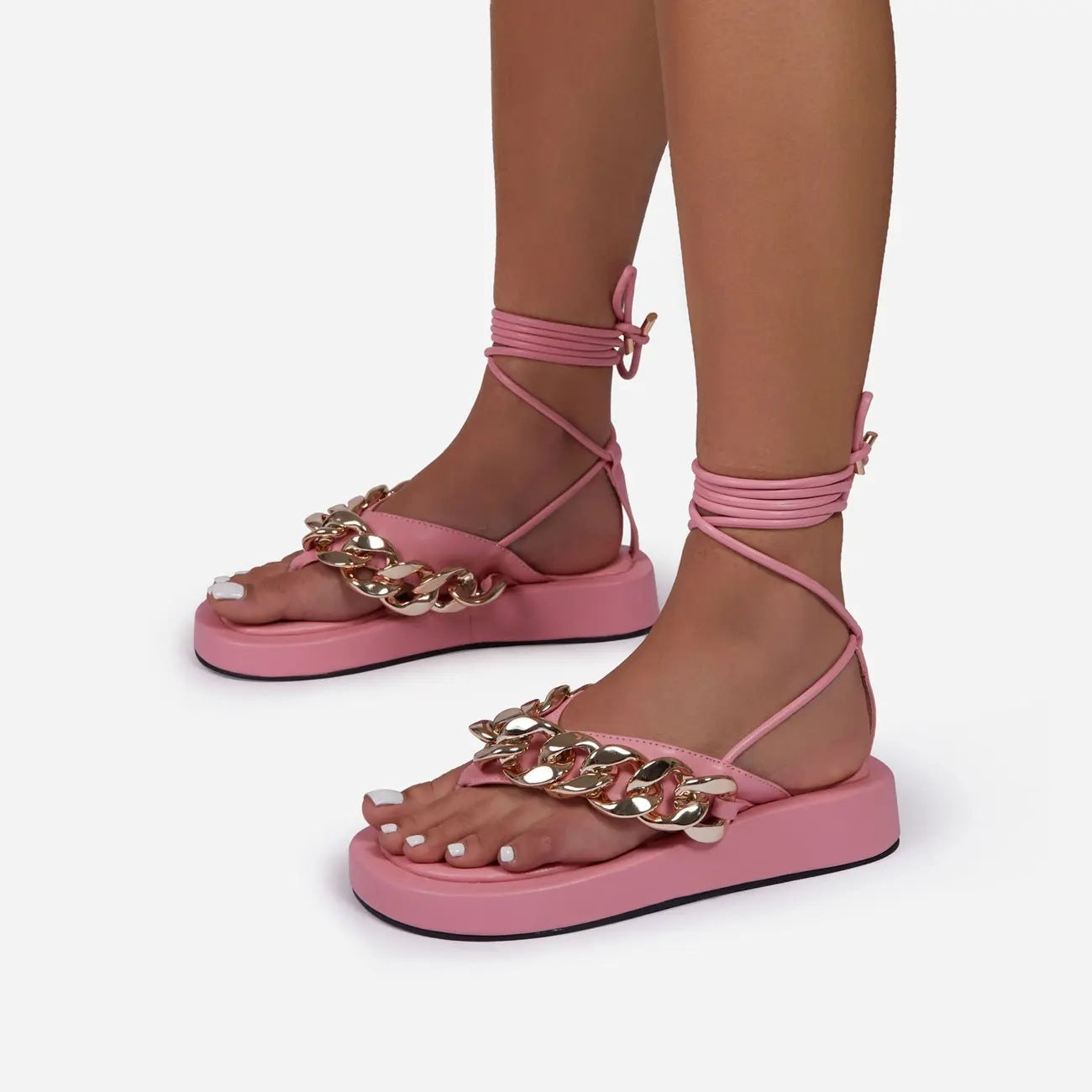 Women Sandals Platform Slippers Fashion Open Toe Sandalias Summer Fashion Ankle Strap Woman Sandals Ladies Thick Shoes