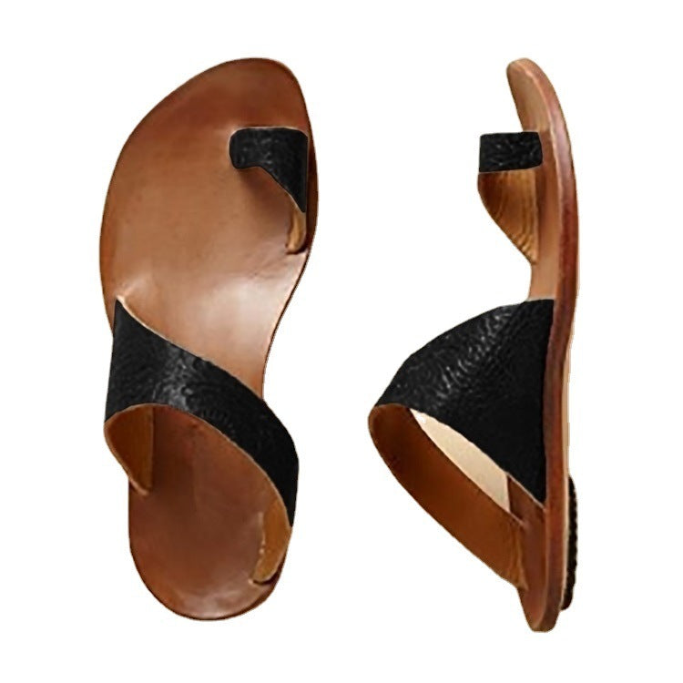 Summer Women's Sandals Holding Shoes Cover Finger Flat Bottom
