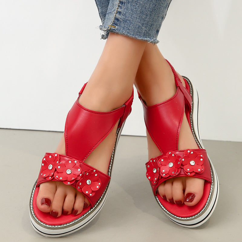 Summer New Fashion Casual Flat Elastic Women Sandals