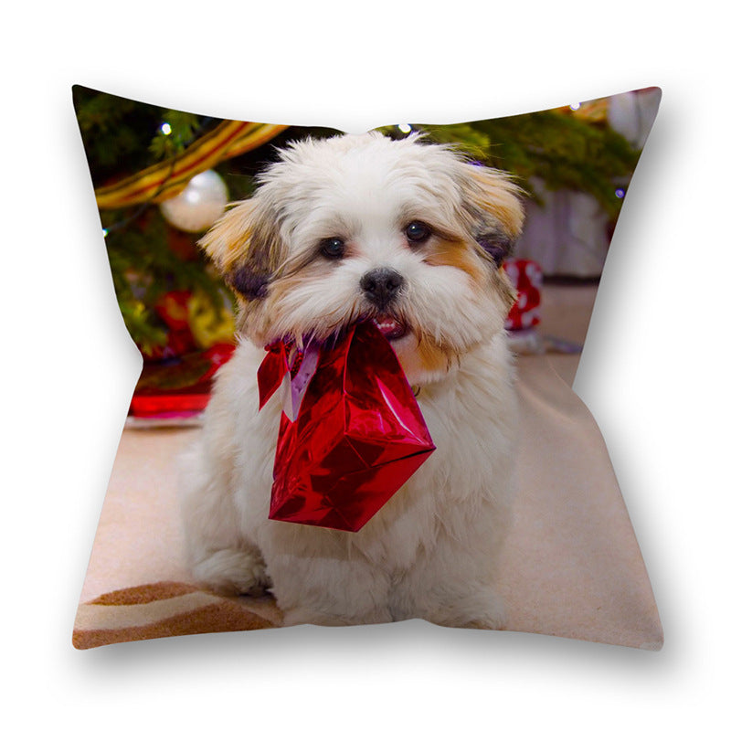 New Christmas pillowcase Christmas animal cats and dogs