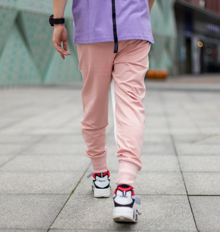 Hip-hop men's casual European and American casual pants beam pants hip-hop high street summer new printed sweatpants men's trousers