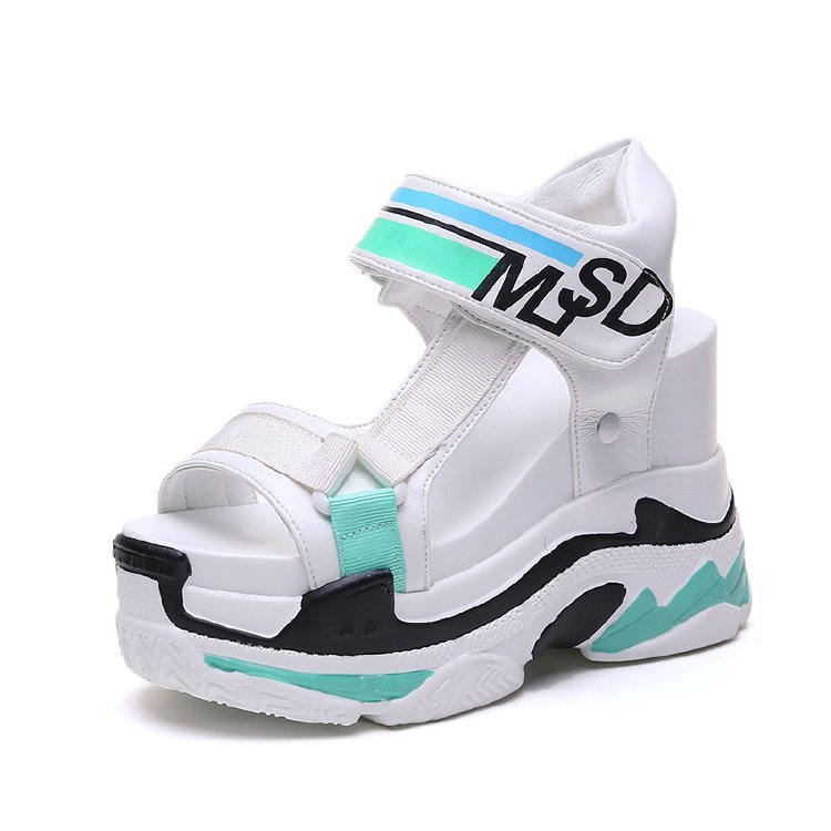 TUINANLE Women Sandals Summer Chunky High Heels Female Wedges Shoes for Women Platform Patchwork Casual Sandalia Feminina