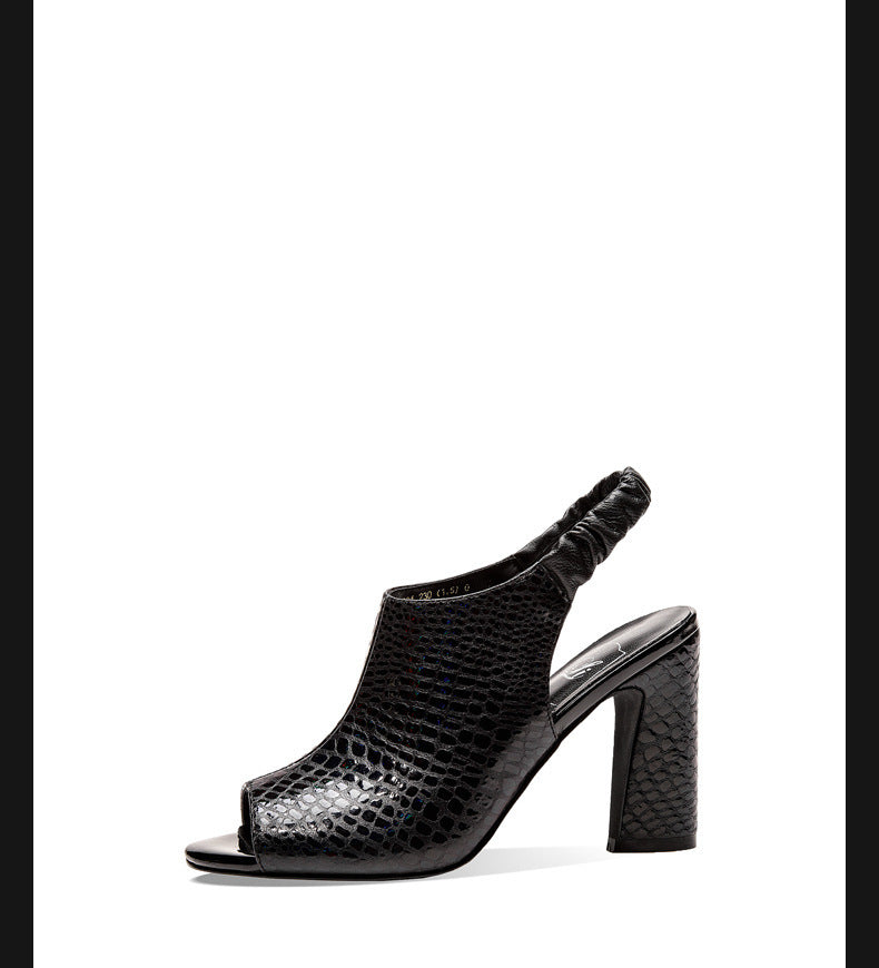 Summer New Style Large Size Thick Heel Women's Sandals
