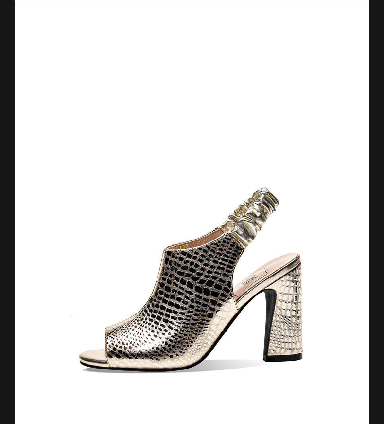Summer New Style Large Size Thick Heel Women's Sandals