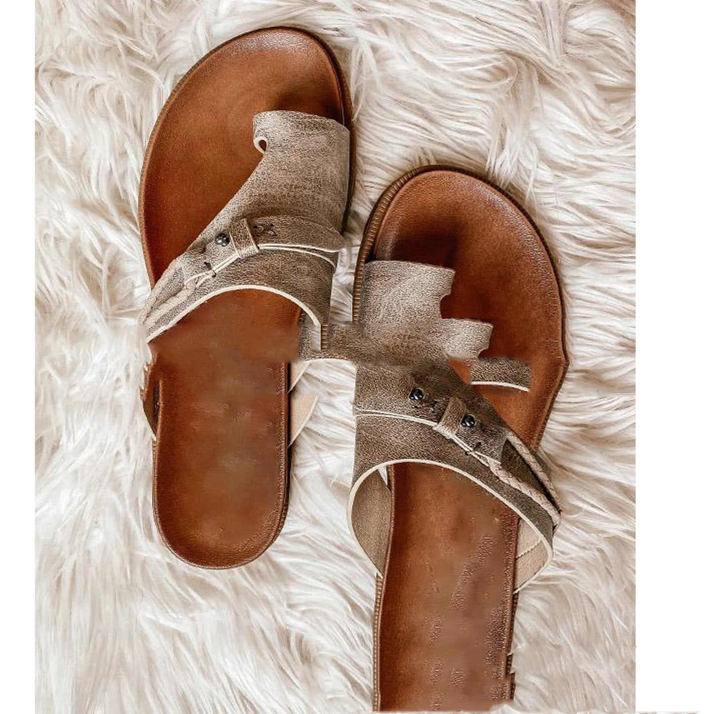 Summer New European Style Flat Retro Sandals