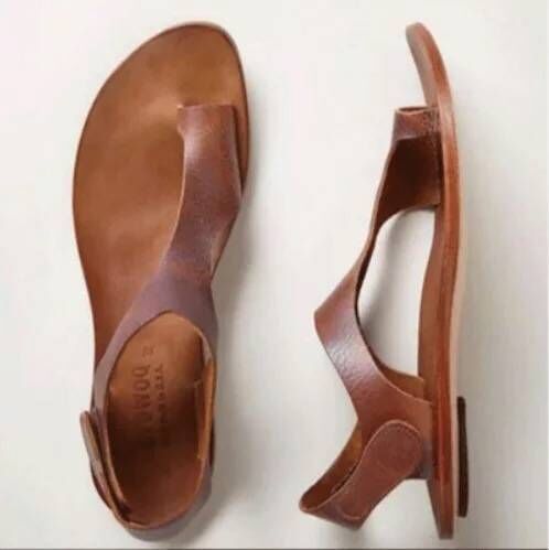 Spring And Summer New Style Sandals Women European Station Wish Hot Sale Fashion Solid Color Flip Flops Flat Velcro Sandals Wholesale
