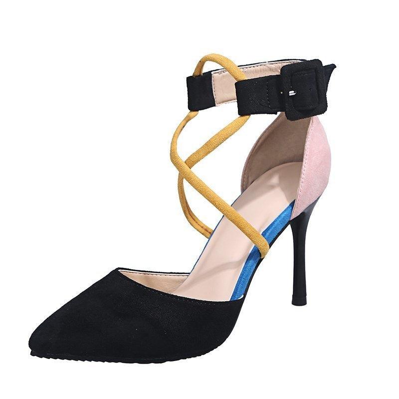 Summer Pointed Toe Cross Strap Women'S Sandals