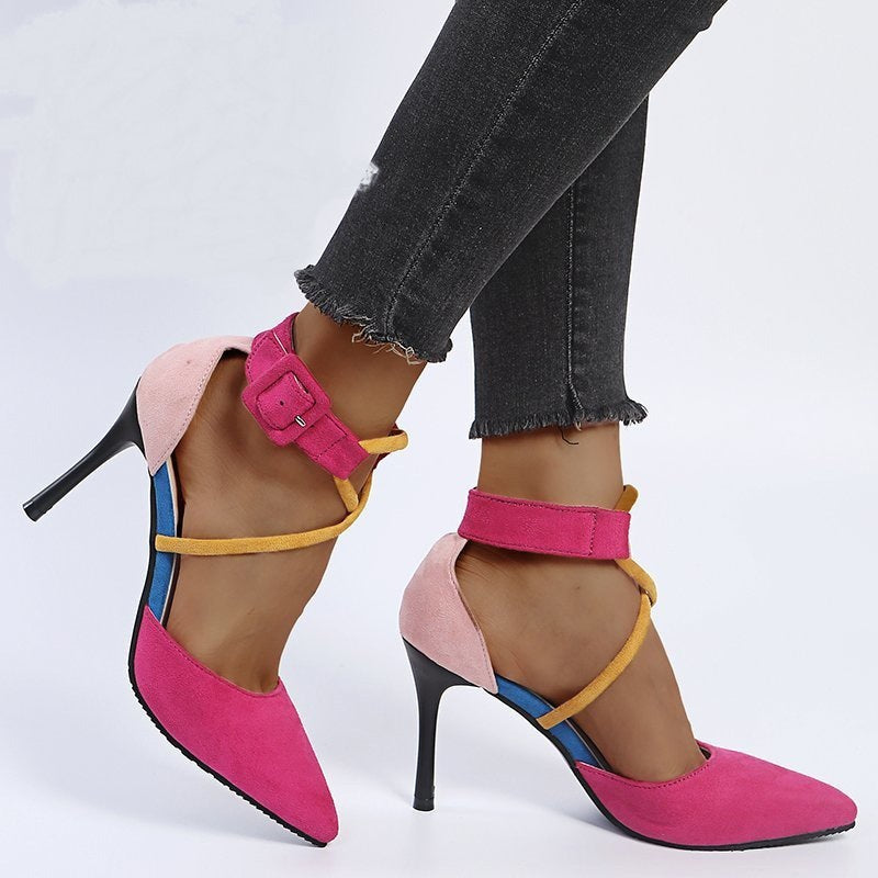 Summer Pointed Toe Cross Strap Women'S Sandals