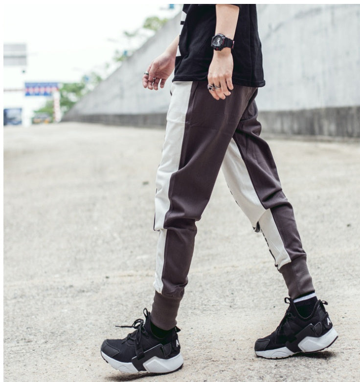 Hip-hop men's casual European and American casual pants beam pants hip-hop high street summer new printed sweatpants men's trousers