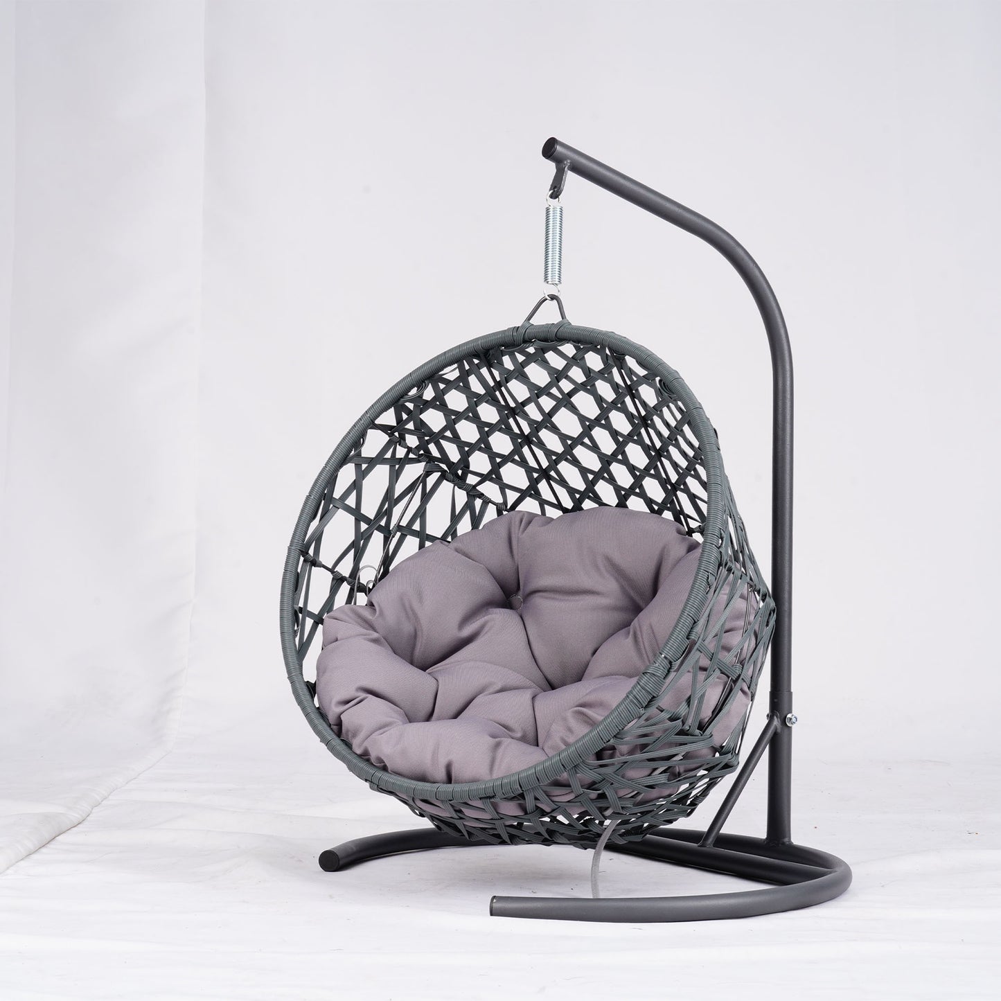 Cat Swing Bed With Stand And Cushion, Rattan Look Cat Egg Chair, Indoor Hanging Swing Cat Bed, Suitable For Cats, Small Dogs And Small Animals, Gray, Prohibited Platform Temu, Shein