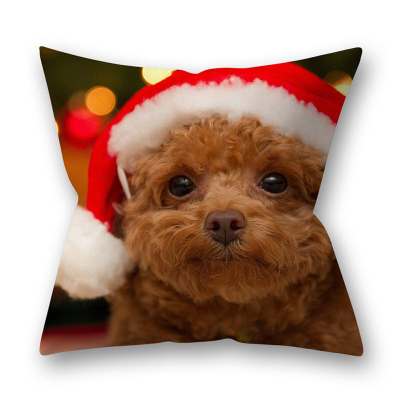 New Christmas pillowcase Christmas animal cats and dogs