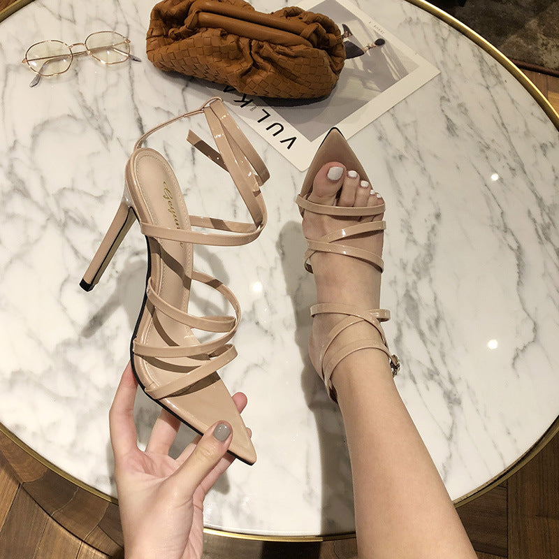 Summer hollow stiletto sandals