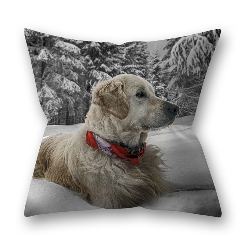 New Christmas pillowcase Christmas animal cats and dogs
