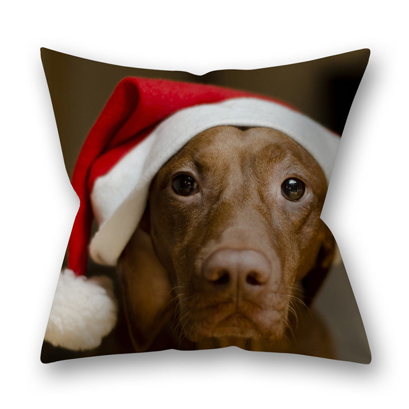 New Christmas pillowcase Christmas animal cats and dogs