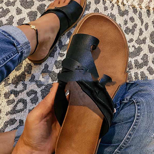 Summer New European Style Flat Retro Sandals