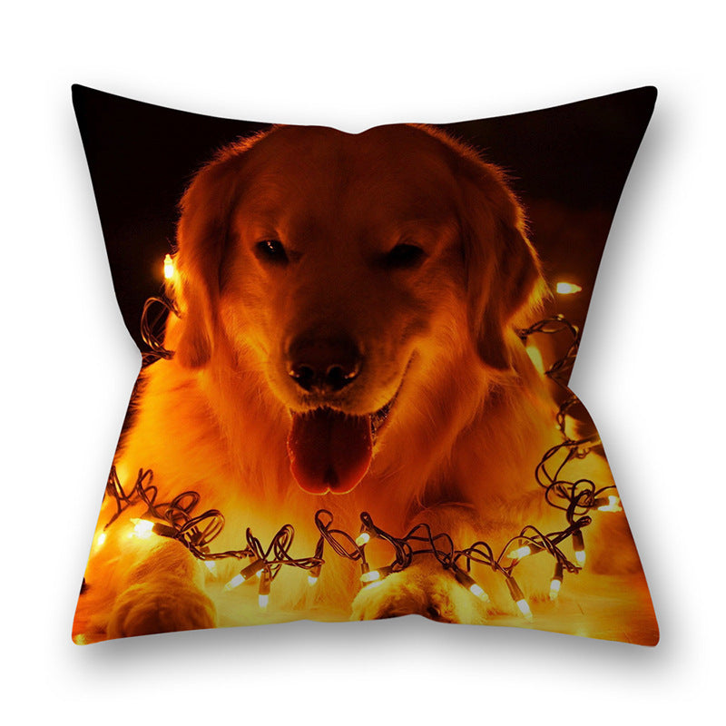 New Christmas pillowcase Christmas animal cats and dogs